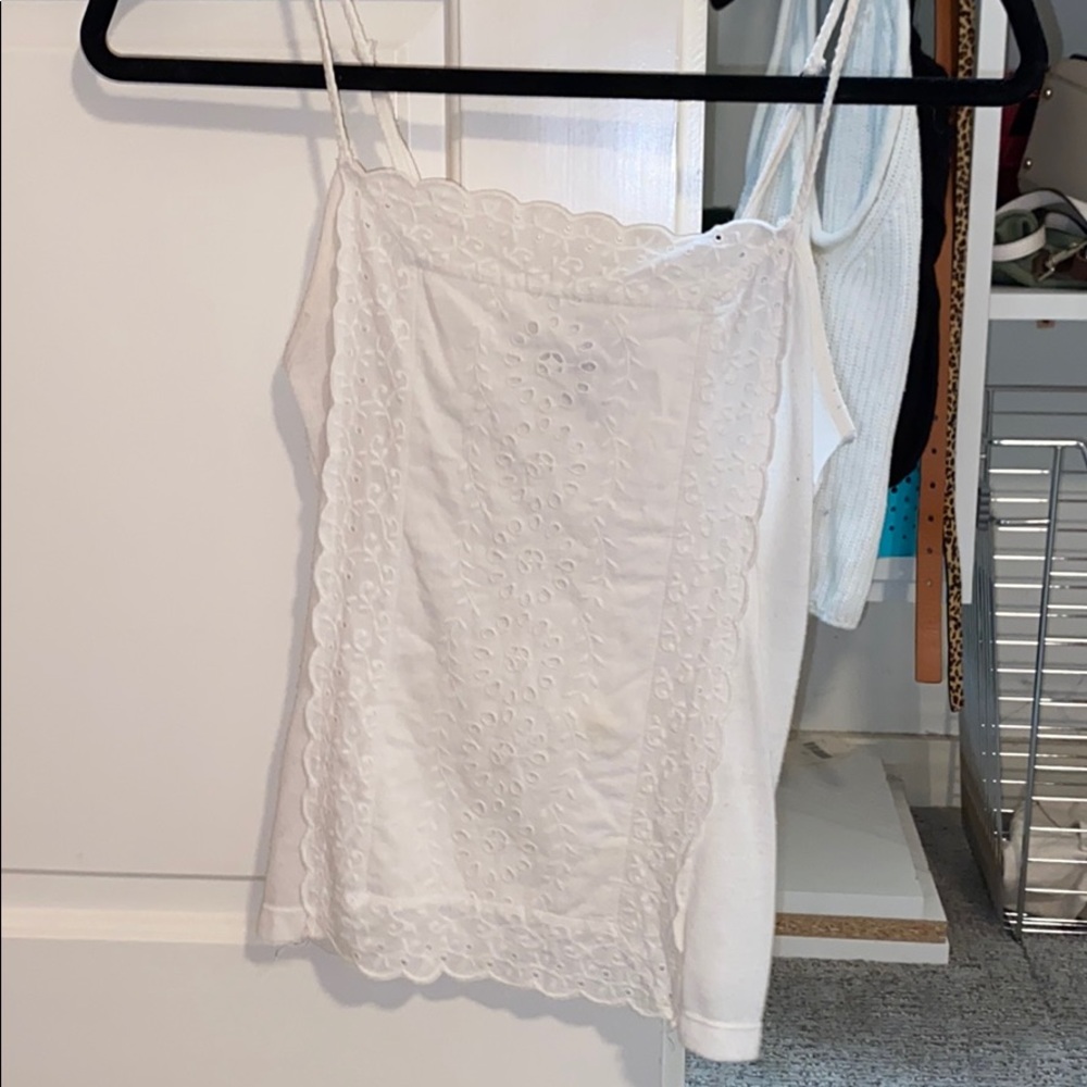 White tank top with some lace
